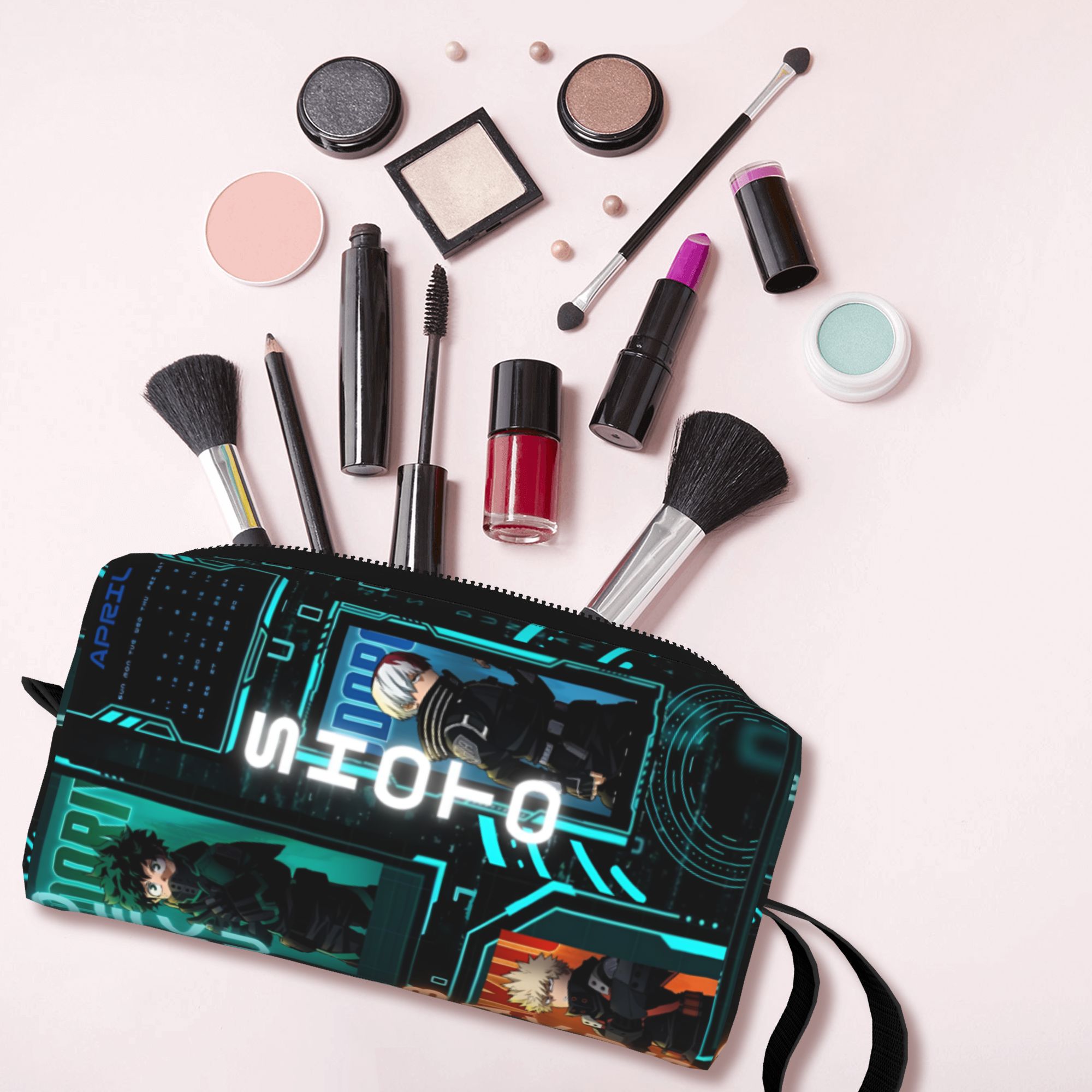 Travel Accessories Kit For Women - กระเป๋าใส่เครื่องสำอางแฟชั่น My Hero Academia สำหรับผู้หญิง ลายอนิเมะ