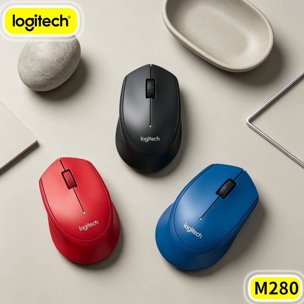 Travel Accessories Officeworks - อุปกรณ์เสริมคอมพิวเตอร์ที่เหมาะสำหรับการเดินทาง เมาส์ไร้สาย M280 โหมดพักเครื่องอัตโนมัติ สำหรับงานธุรกิจ งานนักศึกษา