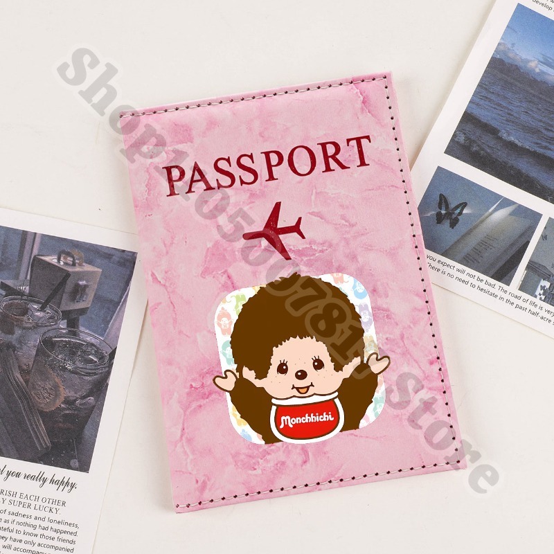 Travel Accessories Kids - ผู้ใหญ่เด็กการ์ตูนน่ารักปกหนังสือเดินทางสำหรับการเดินทางอะนิเมะมอนชิชิ ครีเอทีฟ ไอค์ คาร์ด โฮลเดอร์ผู้หญิงสาวของขวัญวันเกิด 2026