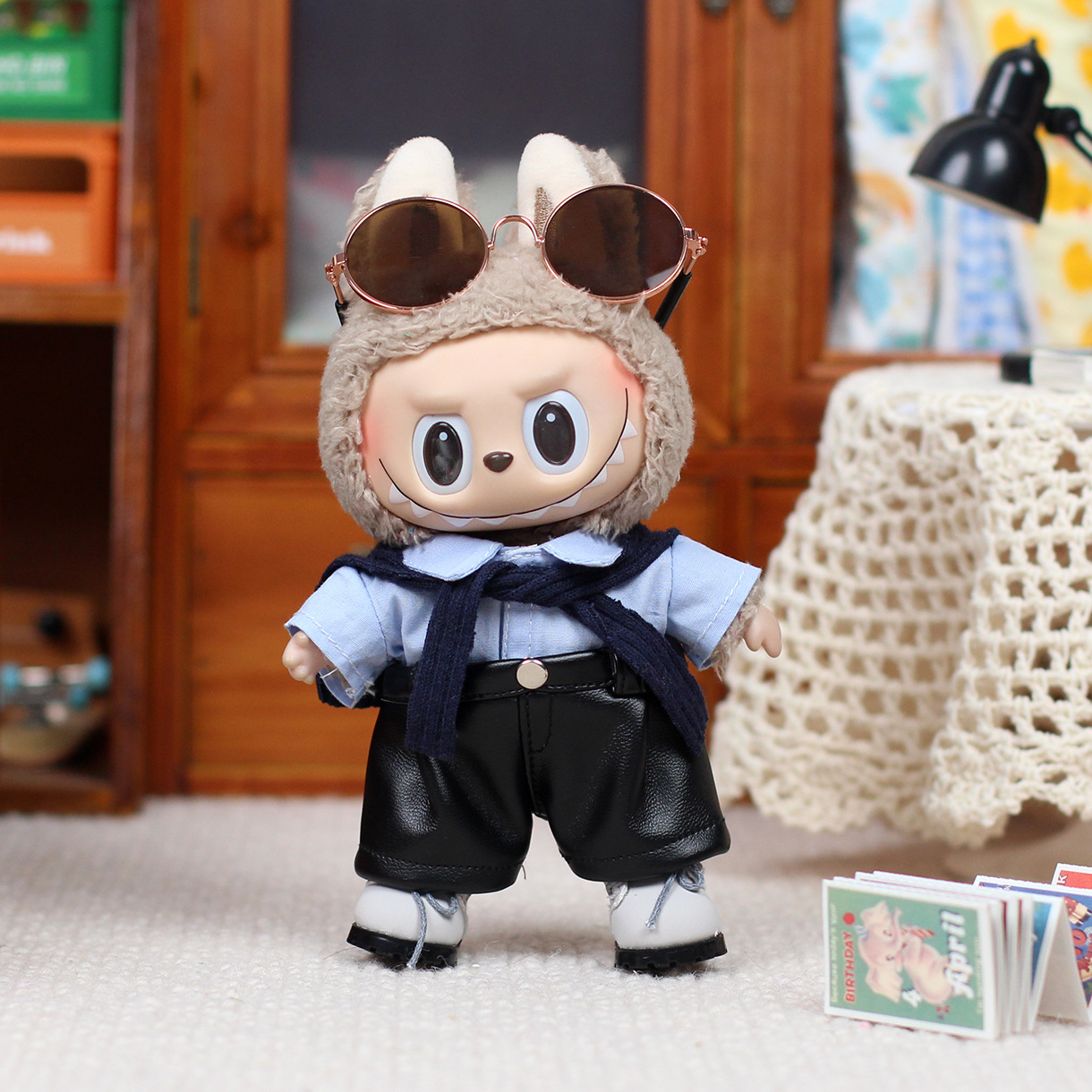 Travel Accessories Kids - ชุดตุ๊กตา Labubu V2 V1 พร้อมอุปกรณ์เสริม สไตล์นักศึกษา
