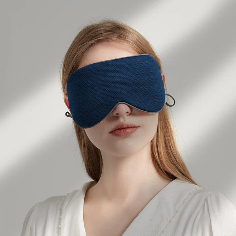 Eye Mask Sleep Travel - ผ้าปิดตาสำหรับนอนหลับ สไตล์เกาหลี ผ้าไอซ์ซิลค์ ใช้ได้ทั้งแบบอุ่นและเย็น ปรับได้ เหมาะสำหรับการเดินทาง