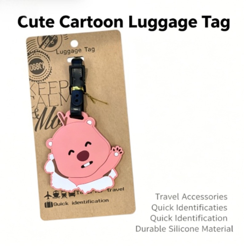 Travel Accessories Kids - ป้ายติดกระเป๋าเดินทางลายพอโรโร ลูปปี้ บีเวอร์ น่ารัก สไตล์เกาหลี จี้ห้อยกระเป๋าเดินทาง