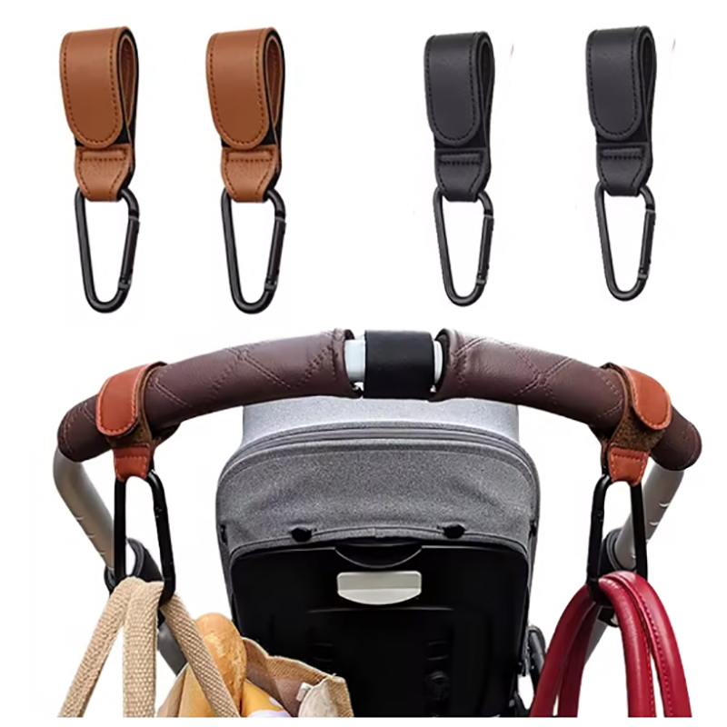 Travel Accessories For 3 Year Old - รถเข็นเด็ก Hook แฟชั่น PU หนังปรับ Pram