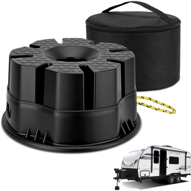 Travel Van Accessories - บล็อกยกสำหรับรถพ่วง RV พร้อมกระเป๋า ขนาด 6 นิ้ว