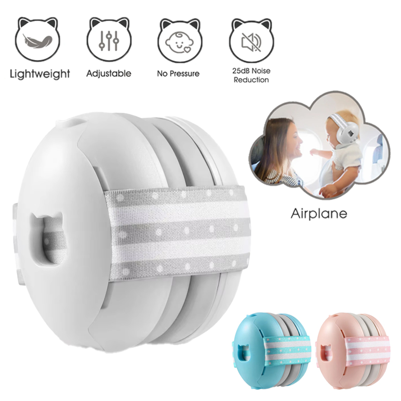 Travel Accessories For 3 Year Old - ที่ครอบหูกันเสียงรบกวนสำหรับเด็กทารก รุ่นใหม่ K10 พร้อมสายรัดศีรษะแบบยืดหยุ่น อุปกรณ์เสริมสำหรับเด็กสำหรับการเดินทางโดยเครื่องบิน