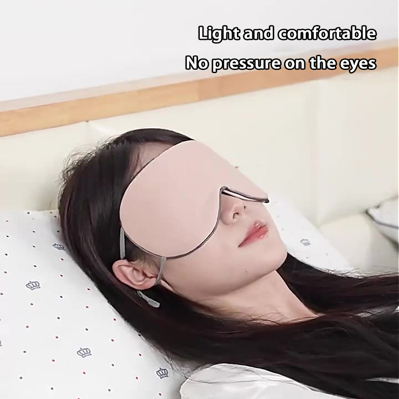 Eye Mask Sleep Travel - ผ้าปิดตาสำหรับนอนหลับ สไตล์เกาหลี ผ้าไอซ์ซิลค์ ใช้ได้ทั้งแบบอุ่นและเย็น ปรับได้ เหมาะสำหรับการเดินทาง