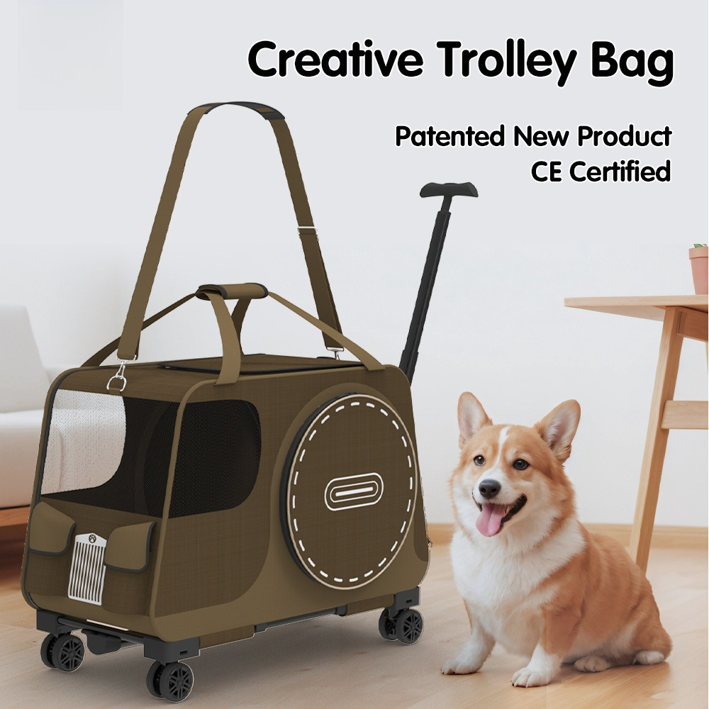 Travel Accessories Amazon - กระเป๋ารถเข็นสัตว์เลี้ยงสำหรับรถเข็นสัตว์เลี้ยงของ Amazon กระเป๋าสะพายสำหรับลูกแมว กระเป๋าถือสำหรับสุนัข กระเป๋าพกพาแบบพับได้สำหรับสัตว์เลี้ยง กระเป๋าเดินทางสำหรับสัตว์เลี้ยงขนาดเล็ก