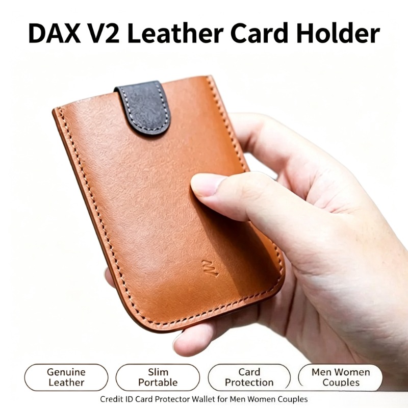 Travel Wallet Slim - กระเป๋าใส่บัตรหนังไล่เฉดสี DAX V2 แบบบาง พกพาสะดวก กระเป๋าใส่บัตรเครดิตและบัตรประจำตัวขนาดเล็ก
