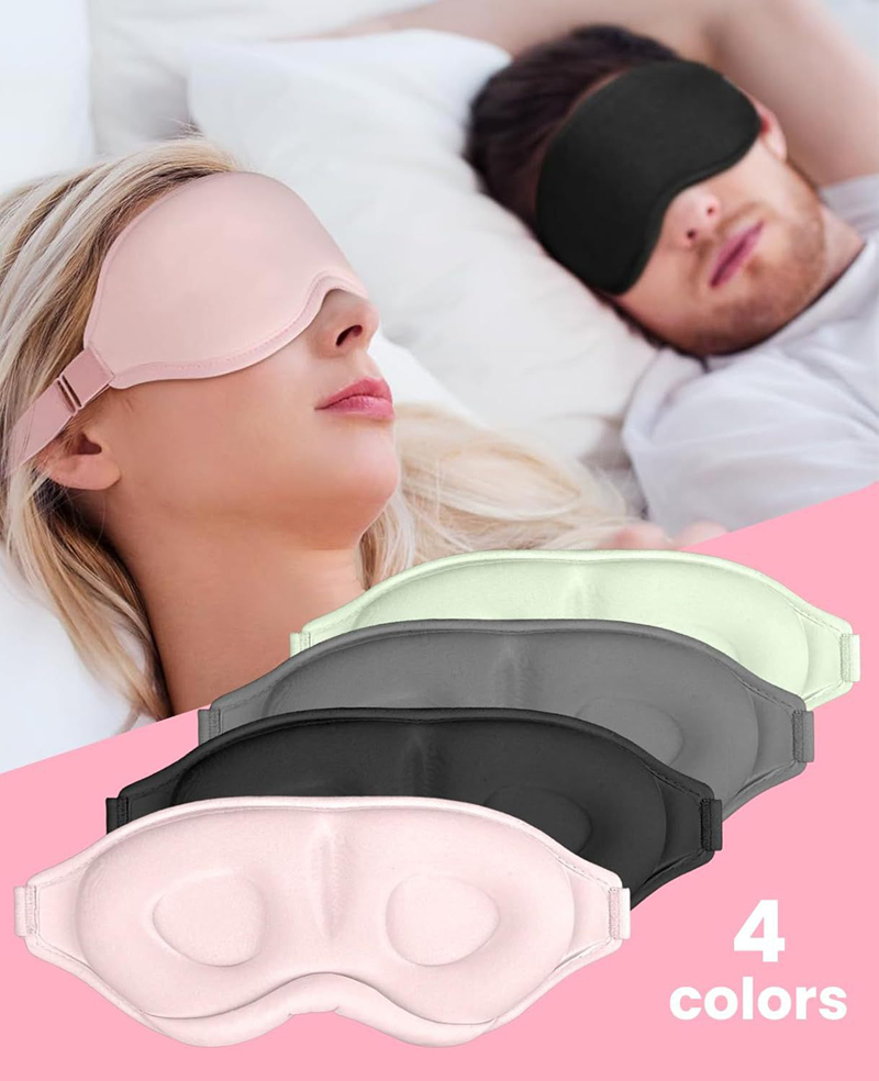 Eye Mask Sleep Travel - ผ้าปิดตา 3D สำหรับการเดินทาง ช่วยให้พักผ่อน ผ้าปิดตาแบบนุ่ม แผ่นปิดตาสำหรับการนอนหลับ