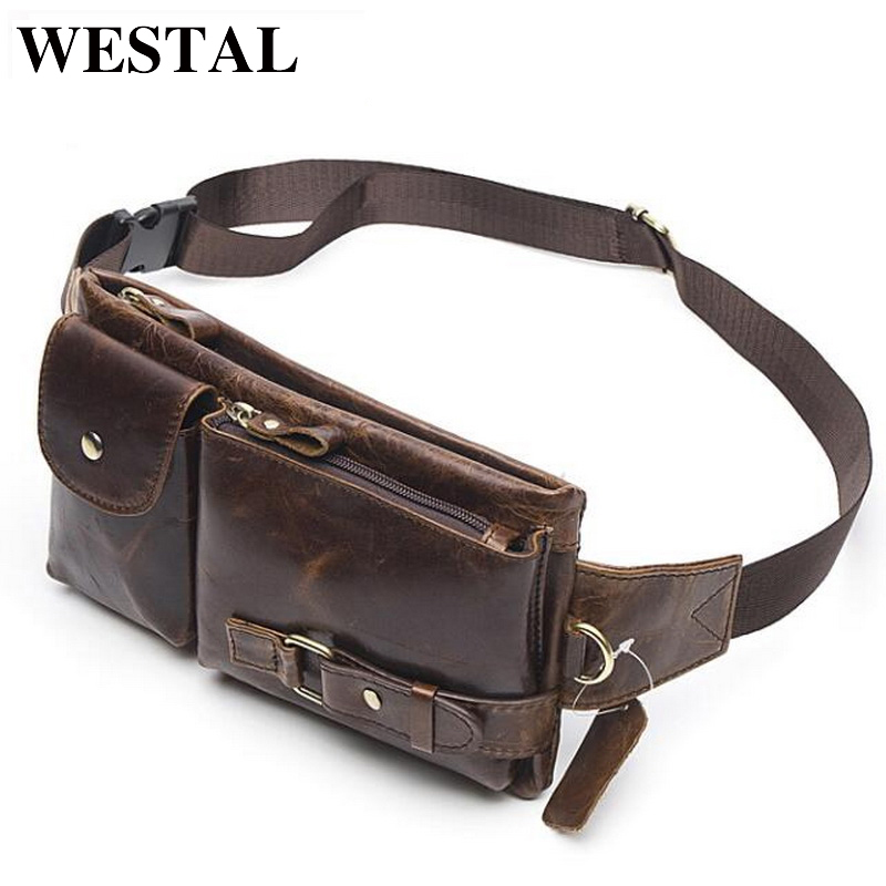Travel Accessories Leather - WESTAL ของแท้หนังเอวชายเอวกระเป๋า Fanny Pack กระเป๋าเข็มขัดกระเป๋าเดินทางเอวแพ็คชายเอวเล็กกระเป๋าหนัง