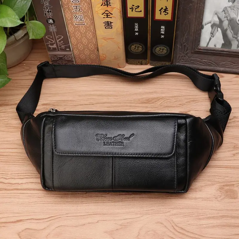 กระเป๋าคาดเอวหนังแท้สำหรับผู้ช - Travel Accessories Leather บทวิจารณ์และราคา
