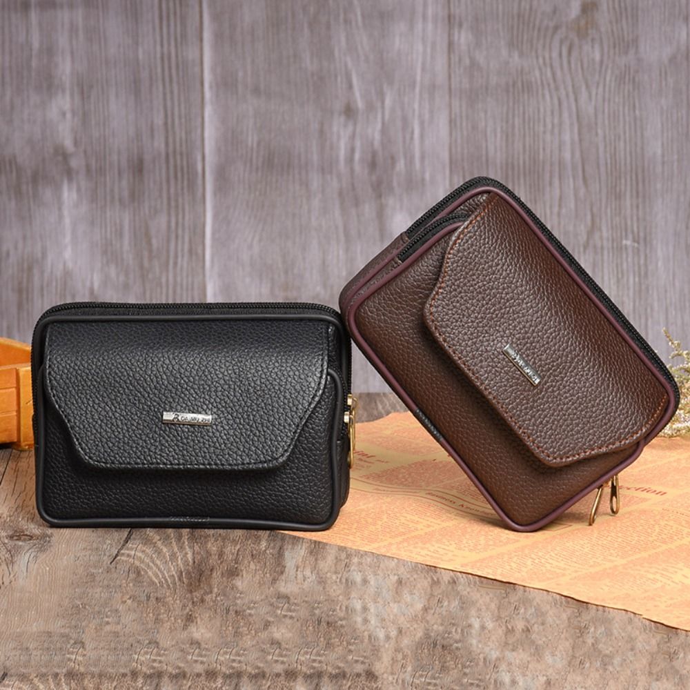 กระเป๋าคาดเอวหนัง PU สำหรับผู้ - Travel Accessories Leather บทวิจารณ์และราคา
