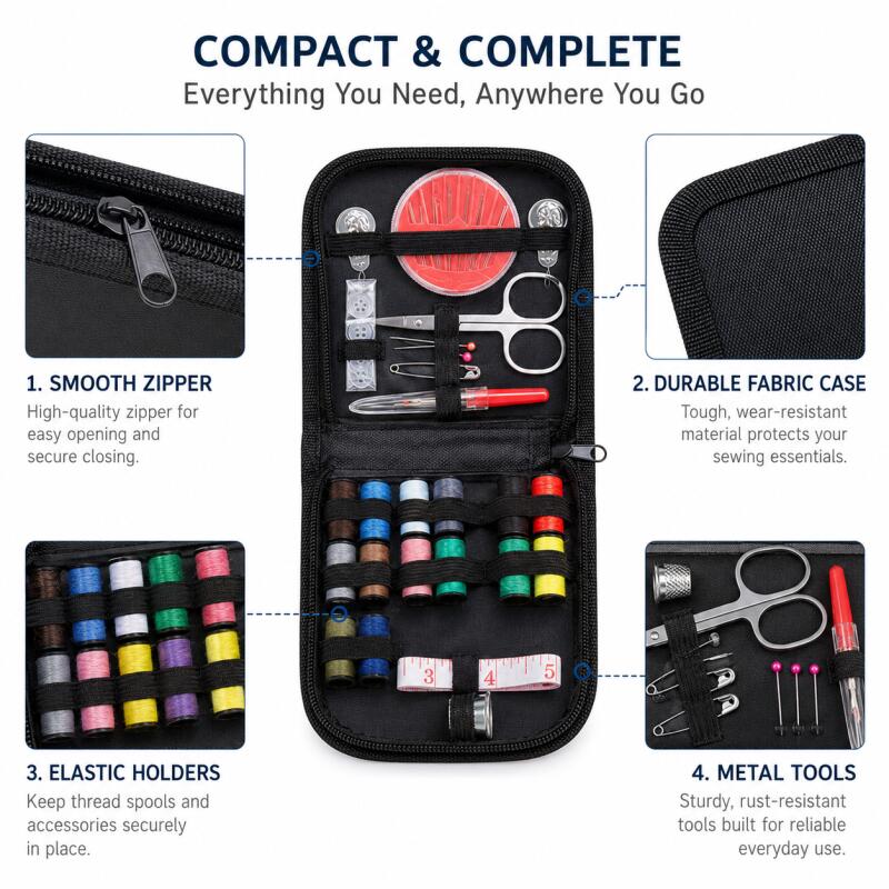 ชุดเย็บผ้าพกพาสำหรับมือใหม่และ - Travel Accessories To Sew บทวิจารณ์และราคา