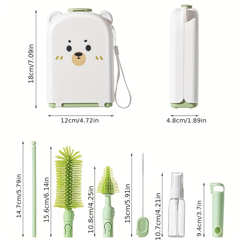 ชุดแปรงล้างขวดนมสําหรับเดินทาง - Travel Accessories For 3 Year Old บทวิจารณ์และราคา