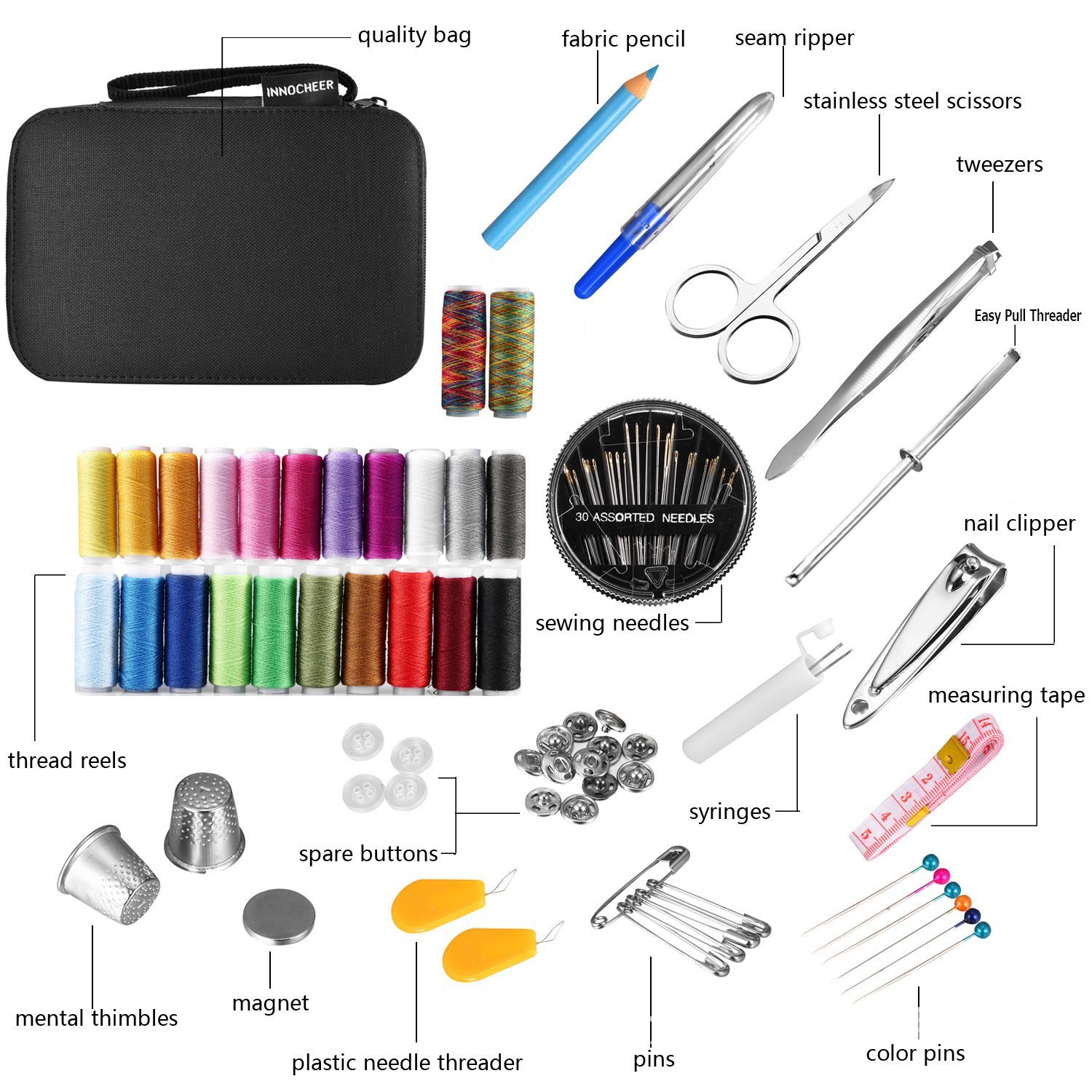 DIY ชุดเครื่องมือเย็บผ้าแบบพกพ - Travel Accessories To Sew บทวิจารณ์และราคา