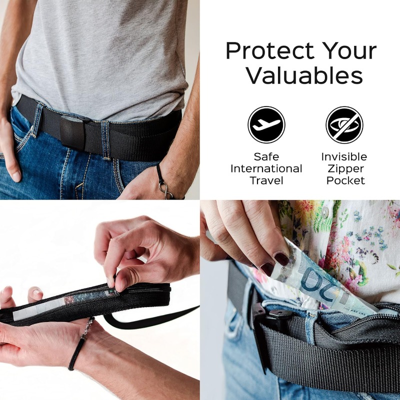 เข็มขัดนิรภัยการเดินทางพร้อมกร - Travel Wallet Slim บทวิจารณ์และราคา