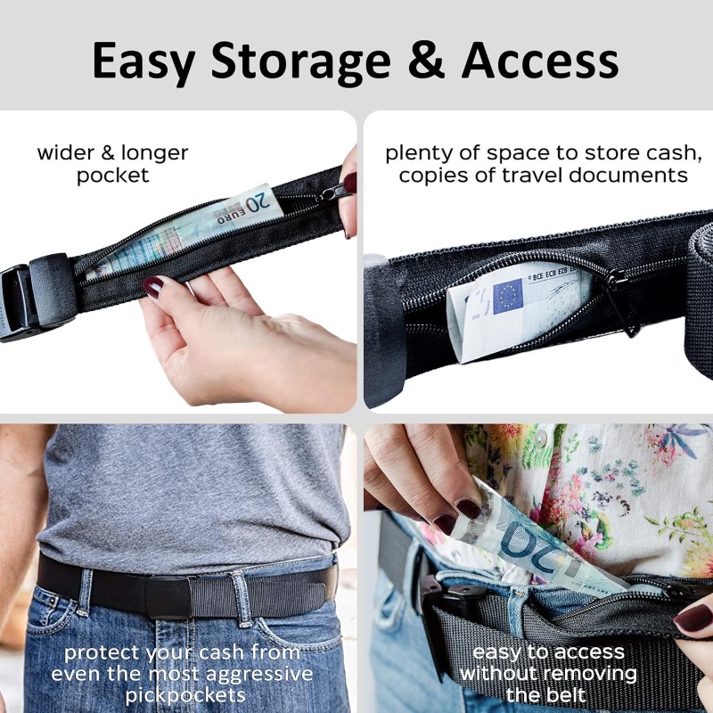 เข็มขัดนิรภัยการเดินทางพร้อมกร - Travel Wallet Slim บทวิจารณ์และราคา