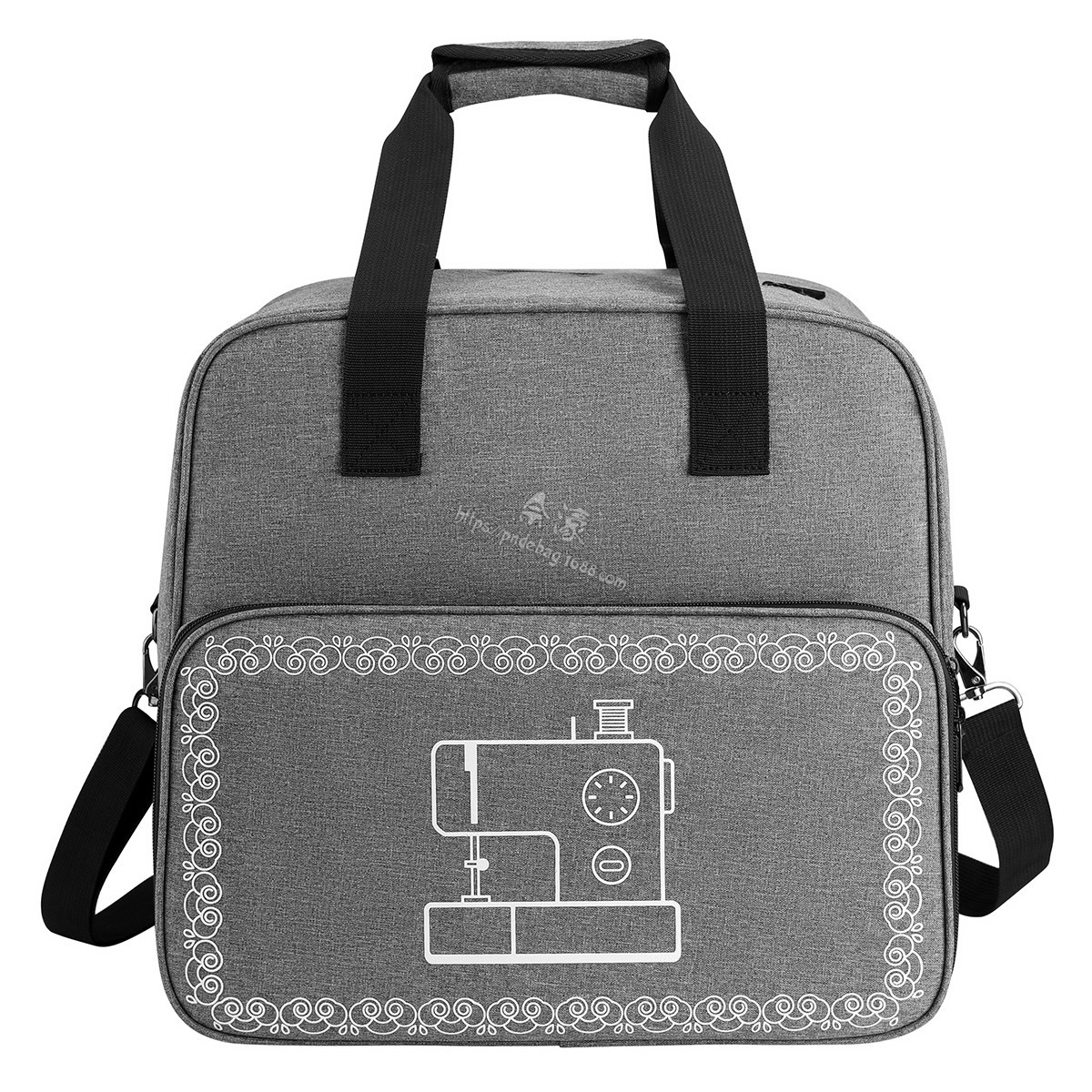 จักรเย็บผ้าขนาดใหญ่กระเป๋าสีเท - Travel Accessories To Sew บทวิจารณ์และราคา
