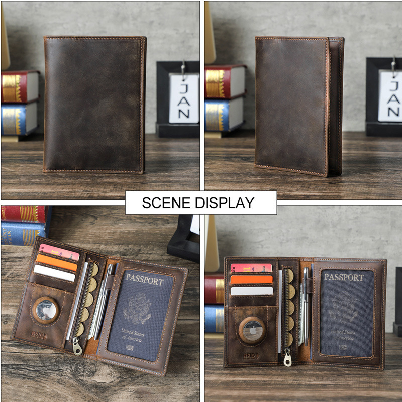 โลโก้ที่กําหนดเองของแท้หนัง Sl - Travel Wallet Slim บทวิจารณ์และราคา
