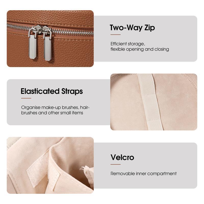 กระเป๋าเครื่องสำอางหนัง PU ควา - Travel Accessories Leather บทวิจารณ์และราคา