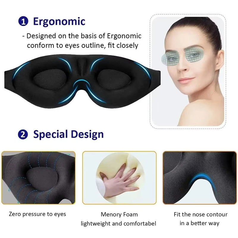 หน้ากากปิดตา 3D เมมโมรี่โฟม ป้ - Eye Mask Sleep Travel บทวิจารณ์และราคา